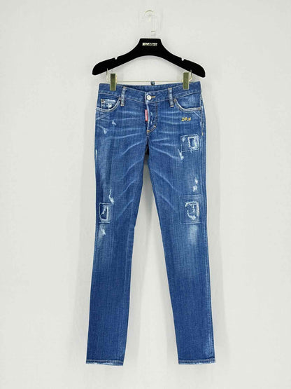 DSQUARED2 Blue Distressed Size 25 Jeans