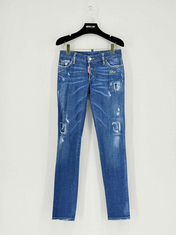 DSQUARED2 Blue Distressed Size 25 Jeans