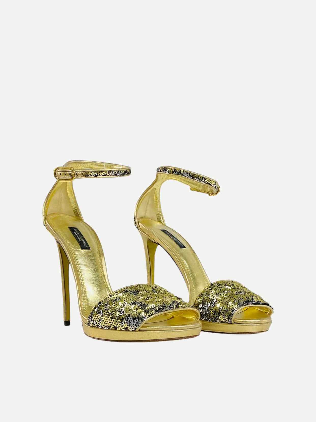 DOLCE & GABBANA Gold Size EU 40 Heeled Sandals