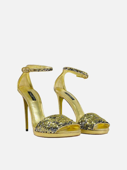 DOLCE & GABBANA Gold Size EU 40 Heeled Sandals