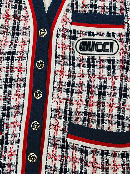 GUCCI Tweed Gucci Patch Size US 2 Jacket