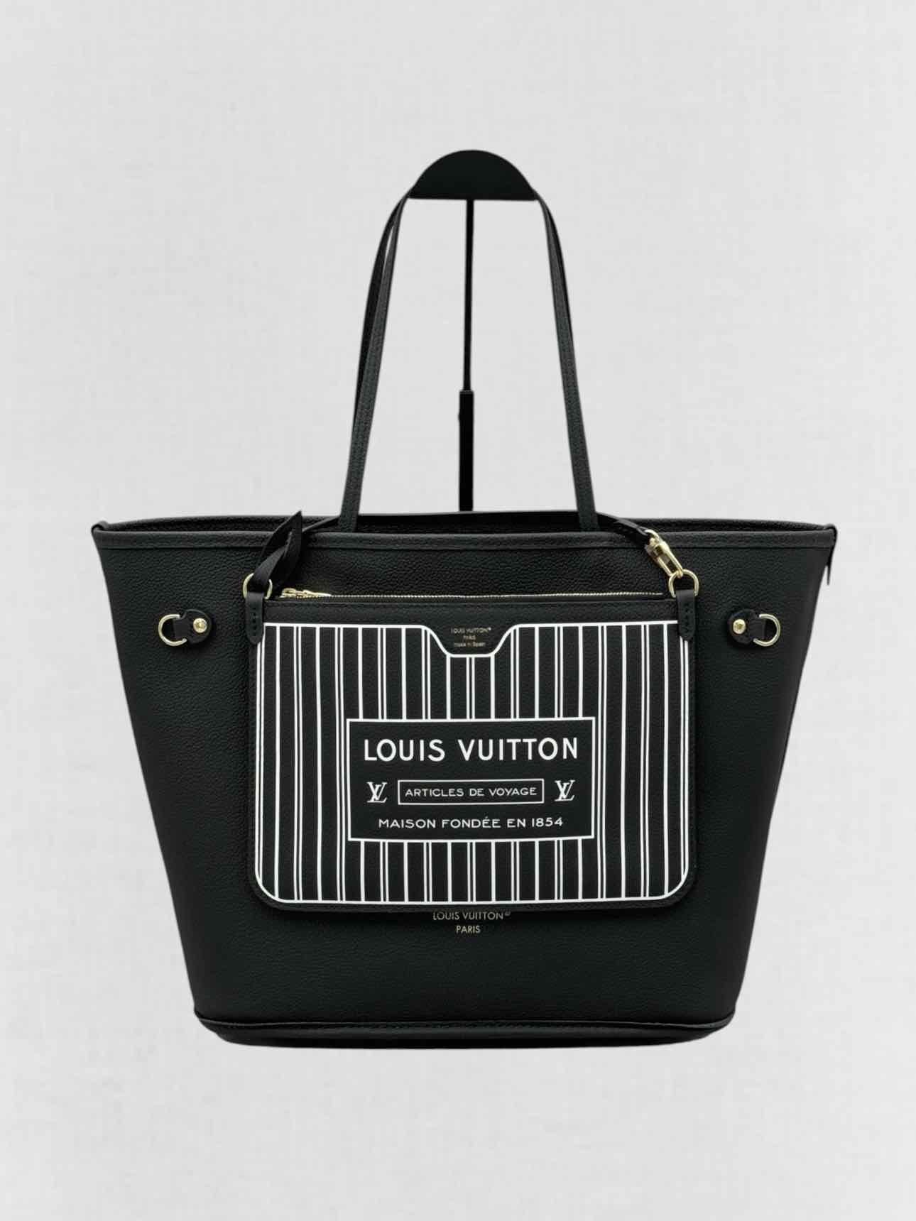 LOUIS VUITTON Brown & Black Monogram Tote Bag