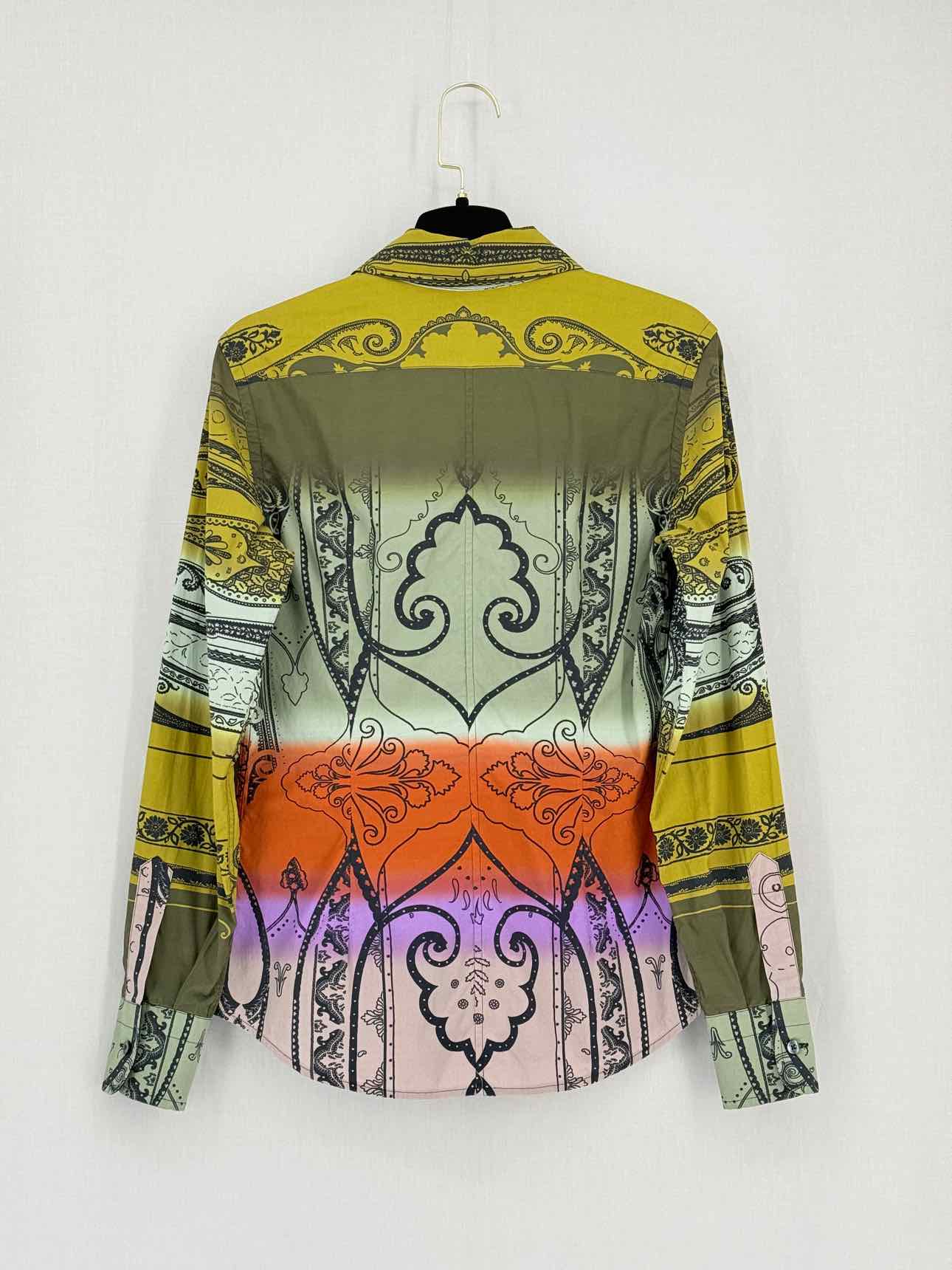 ETRO Khaki Multicolor Paisley Print Size US 2 Shirt