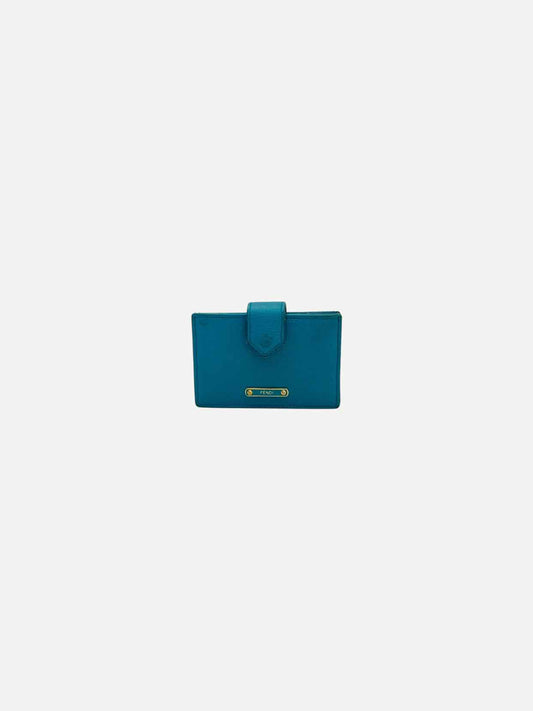 FENDI Elite Accordian Blue Card Holder