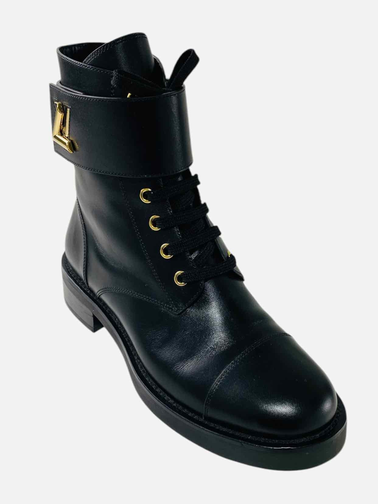 LOUIS VUITTON Ranger Black Ankle Boots 38