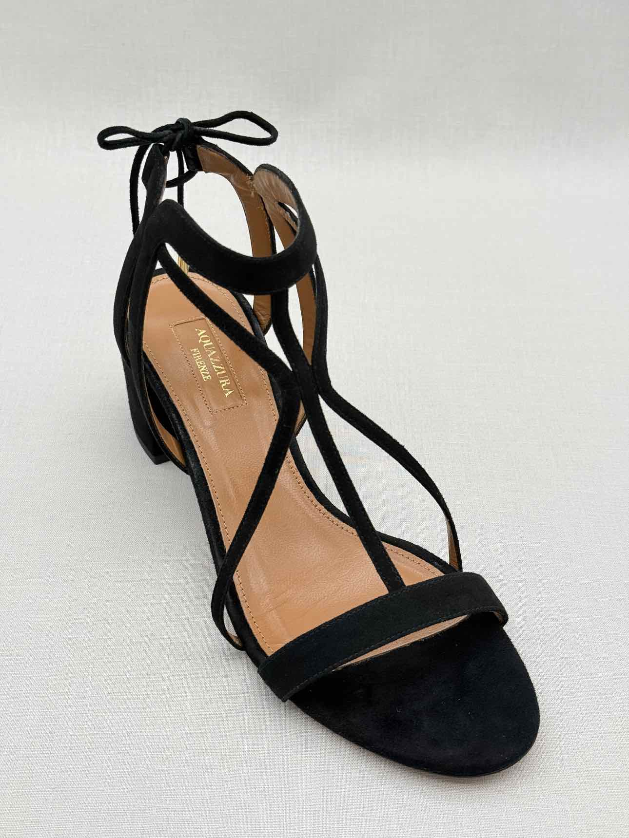 AQUAZZURA Fiji Black Size EU 39.5 Heeled Sandals