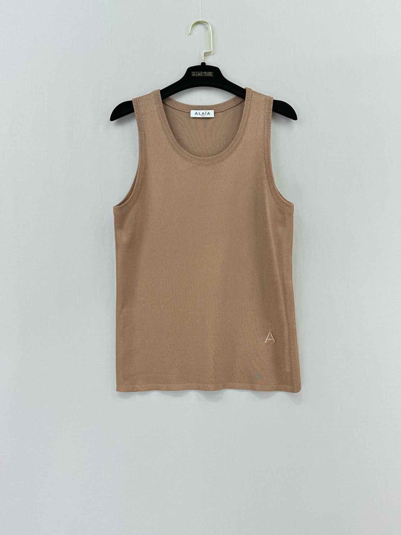 ALAIA Knitted Beige Size Small 2 PC Top