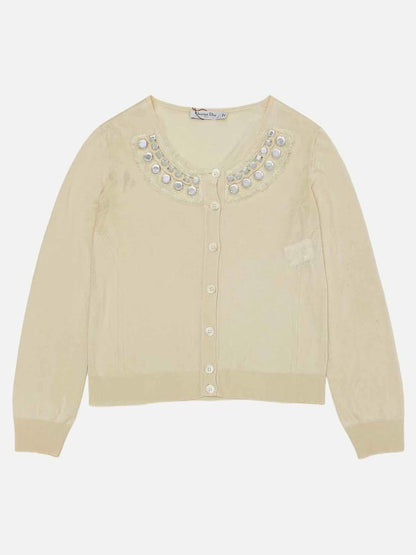 CHRISTIAN DIOR Beige Size US 10 Cardigan