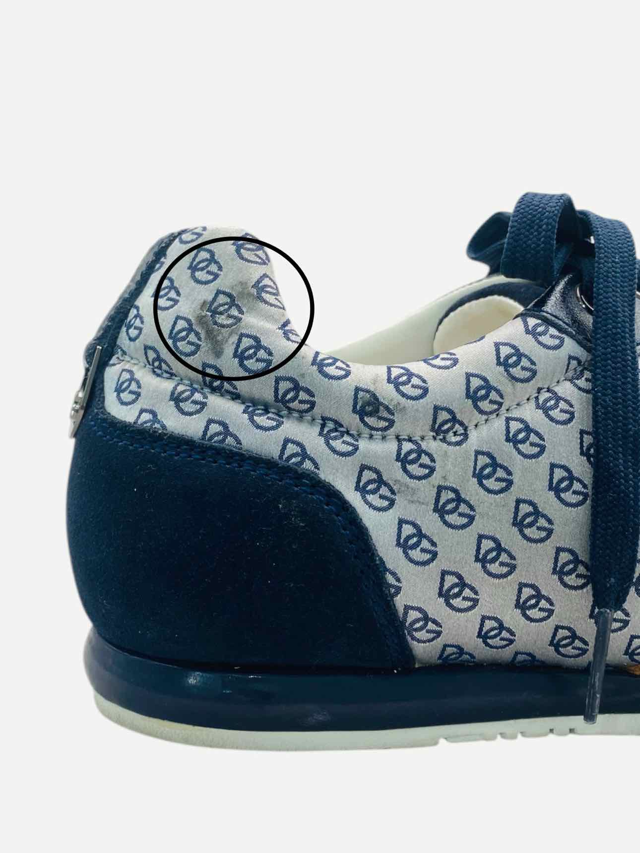 DOLCE & GABBANA Light Blue Monogram Size EU 42 Sneakers