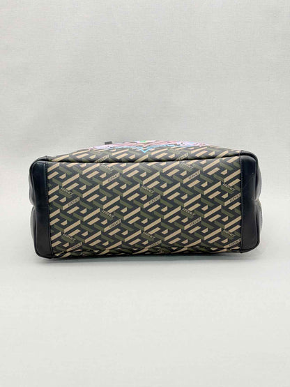 VERSACE La Greca Medusa Music Black Multicolor Tote Bag