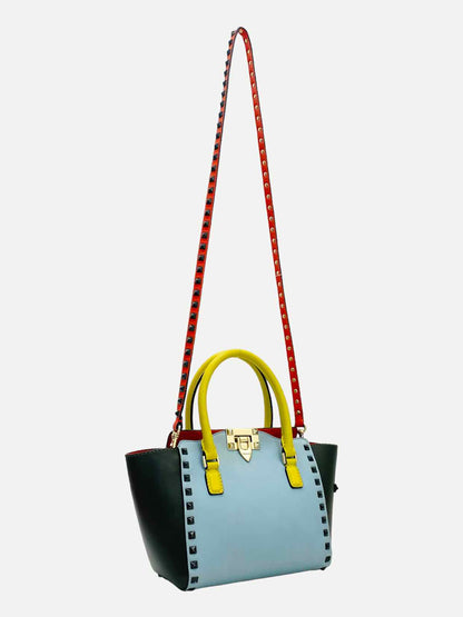 VALENTINO Rockstud Tricolor Tote Bag