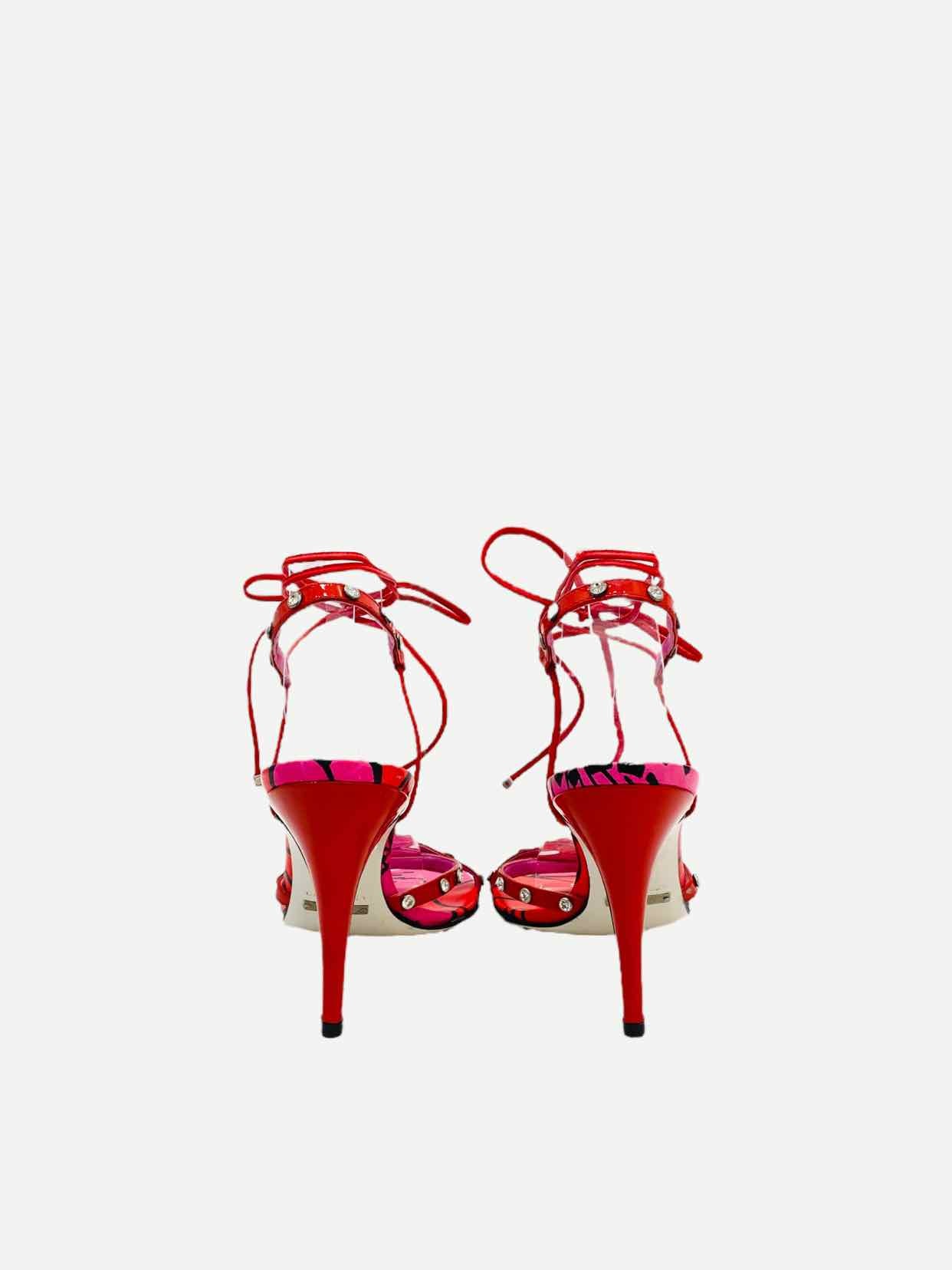 DOLCE & GABBANA Red & Pink Heeled Sandals 39