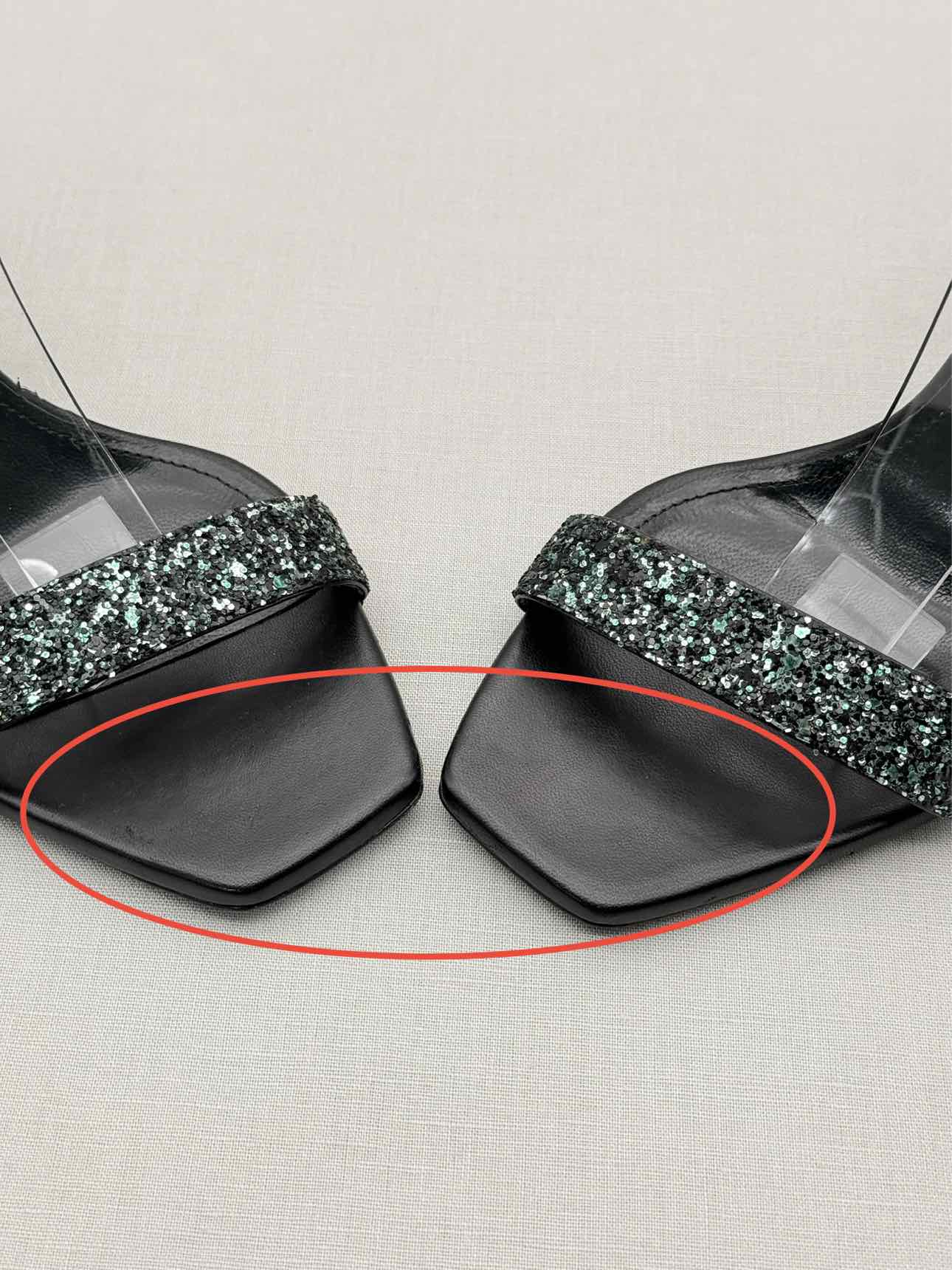 SAINT LAURENT Ambar Glitter Size EU 40 Heeled Sandals