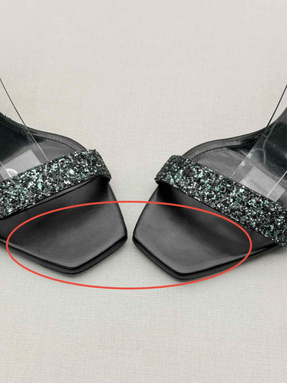 SAINT LAURENT Ambar Glitter Size EU 40 Heeled Sandals
