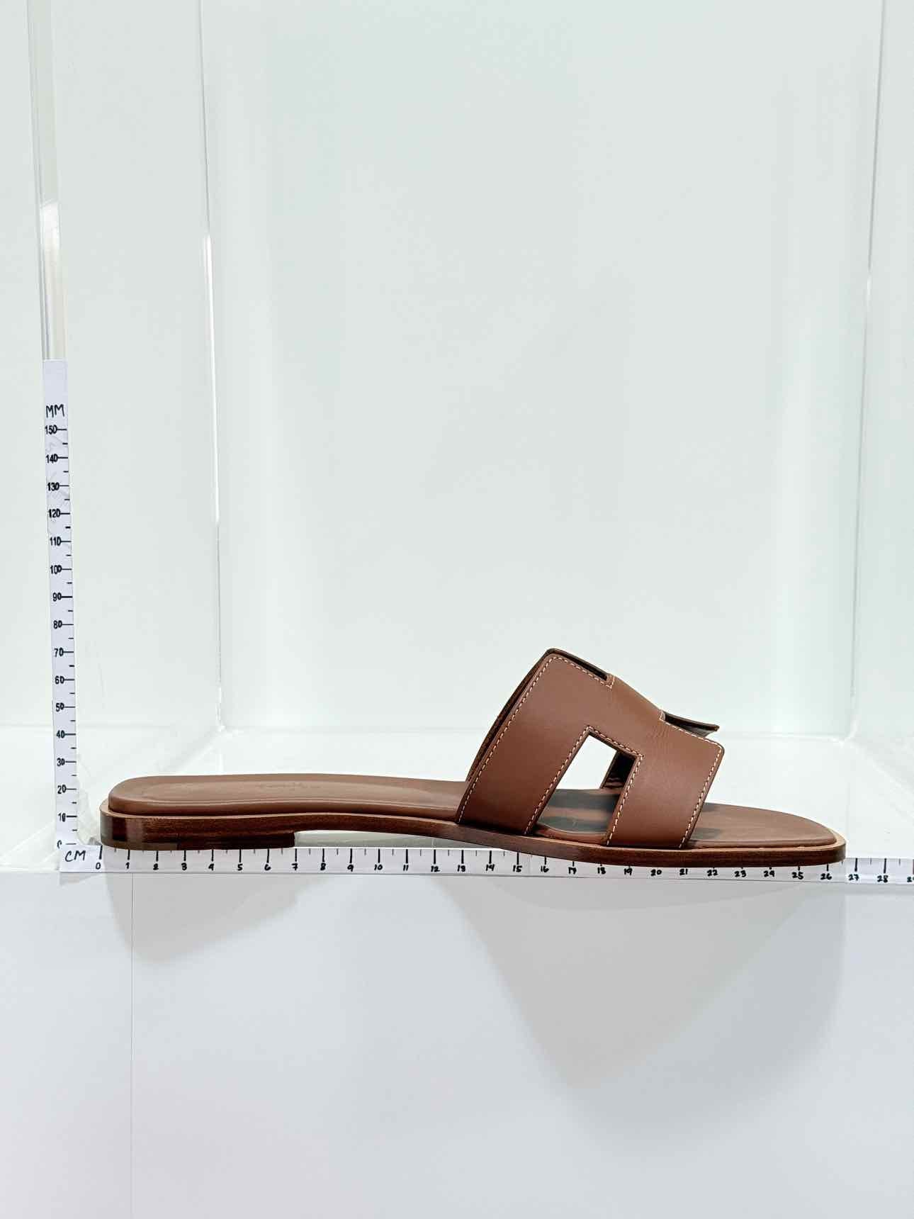HERMES ORAN Brown Size EU 41.5 Sandals