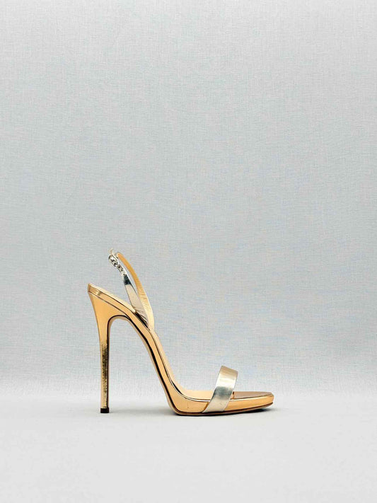 GUISEPPE ZANOTTI Gold Size EU 38.5 Heeled Sandals