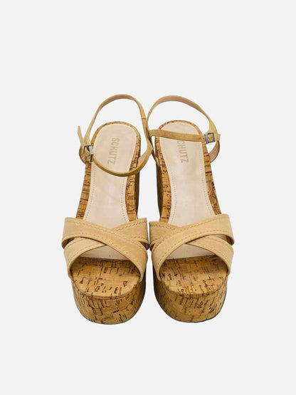 SCHUTZ Bellina Beige Wedges