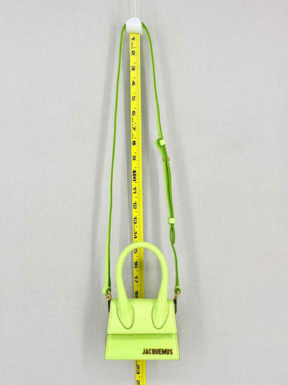 JACQUEMUS Le Chiquito Neon Green Top Handle