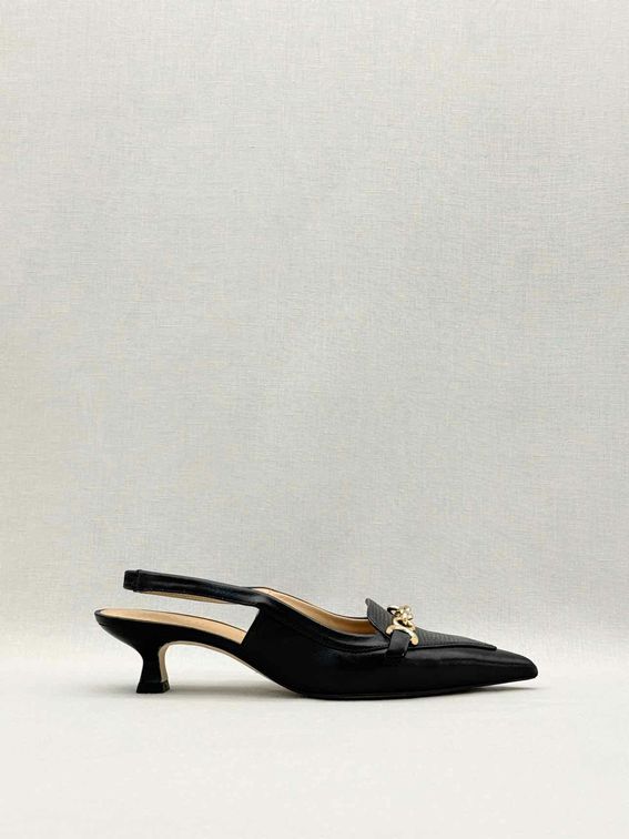 LK BENNETT Black Chain Link Size EU 38 Pumps
