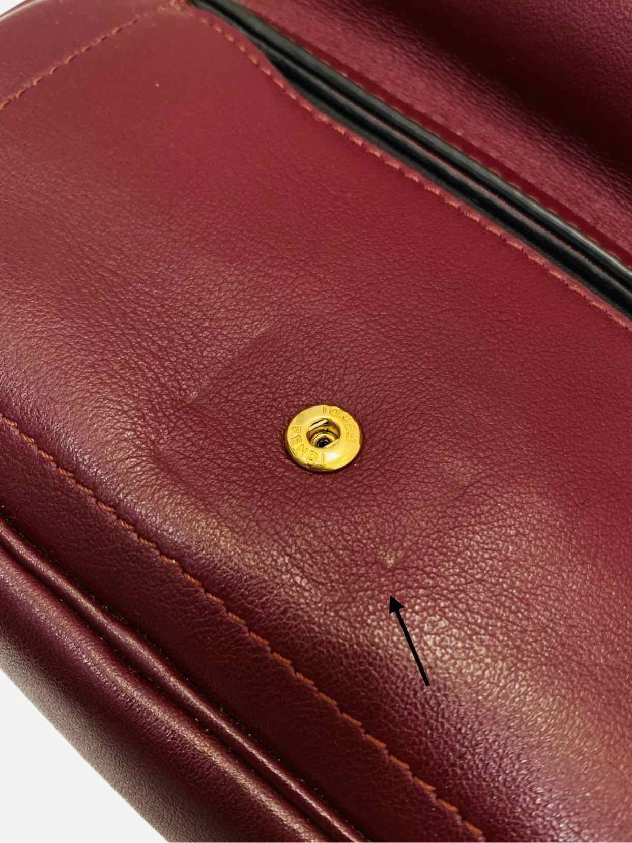 FENDI Easy 2 Burgundy Baguette Bag Mini