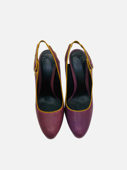 D & G Purple Slingbacks