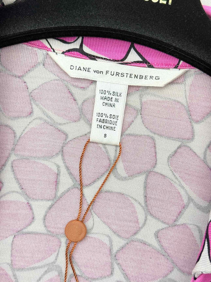DIANE VON FURSTENBERG Wrap Pink Size US 8 Short Dress