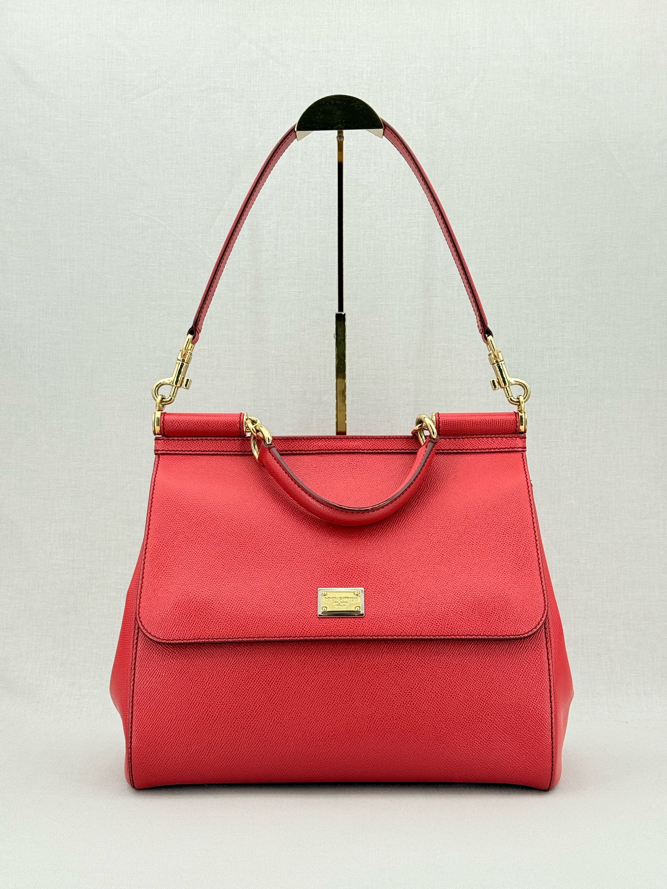 DOLCE & GABBANA Miss Sicily Red Top Handle
