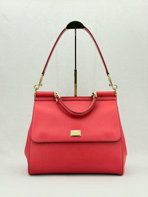 DOLCE & GABBANA Miss Sicily Red Top Handle