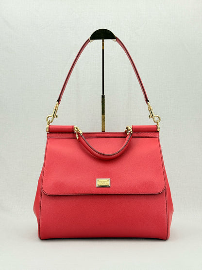 DOLCE & GABBANA Miss Sicily Red Top Handle