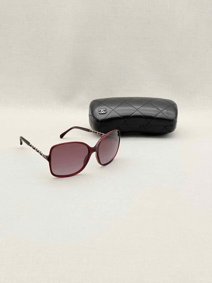 CHANEL Burgundy Sunglasses