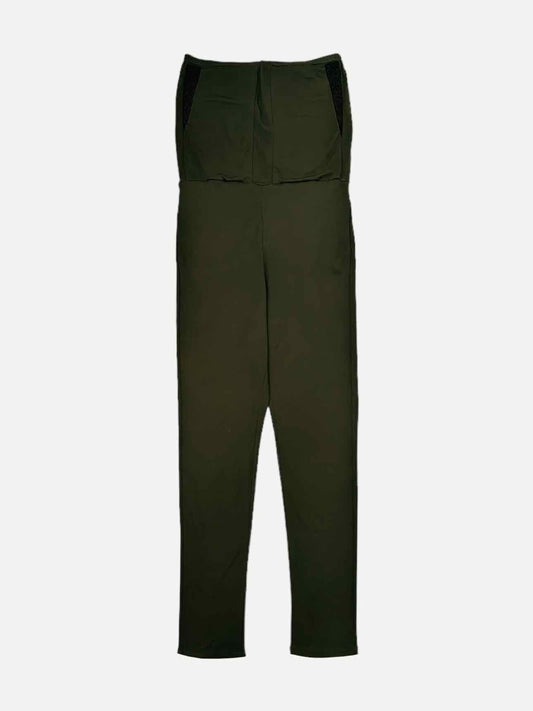 JO NO FUI Tube Khaki & Black Jumpsuit