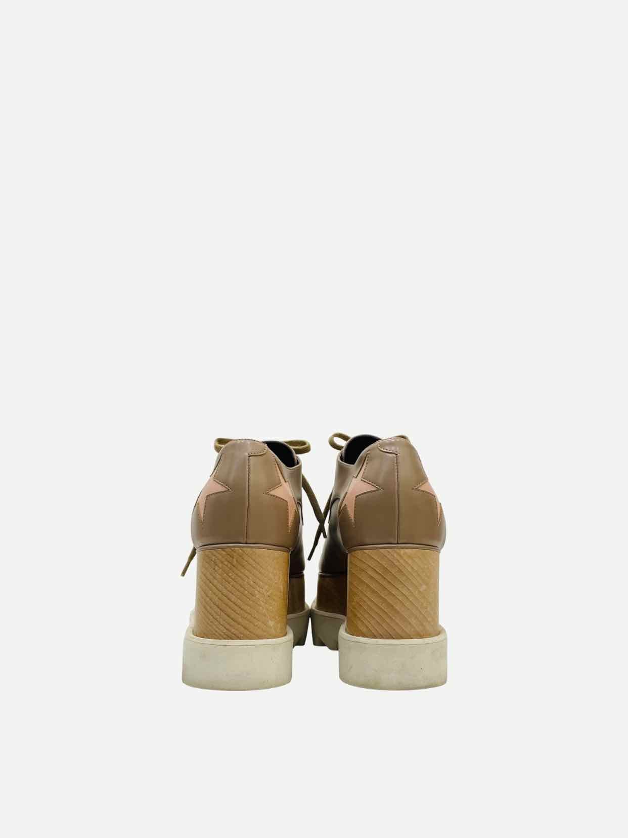 STELLA MCCARTNEY Elyse Star Taupe w/ Gold Brogues