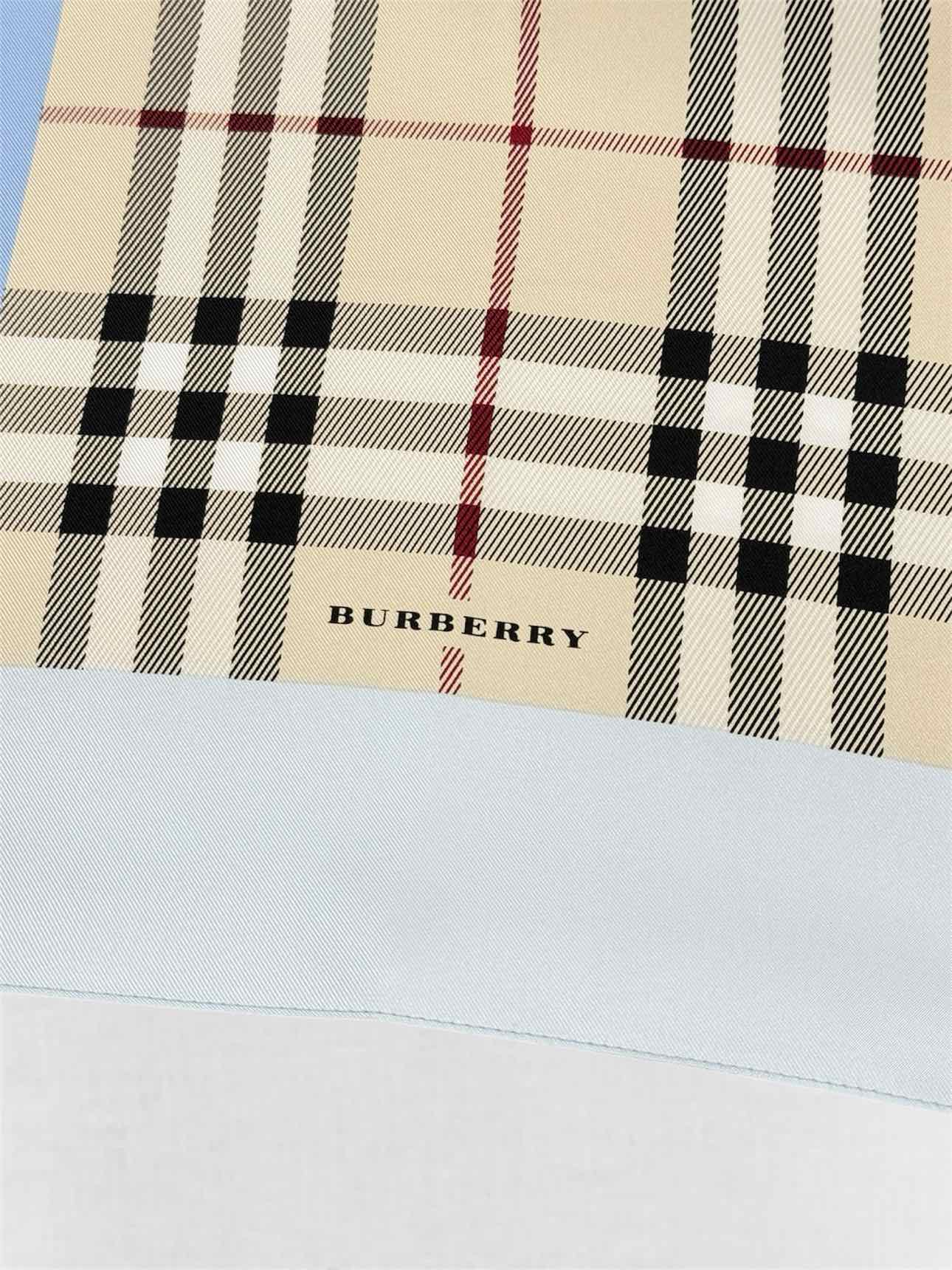 BURBERRY Blue Multicolor Nova Check Scarf