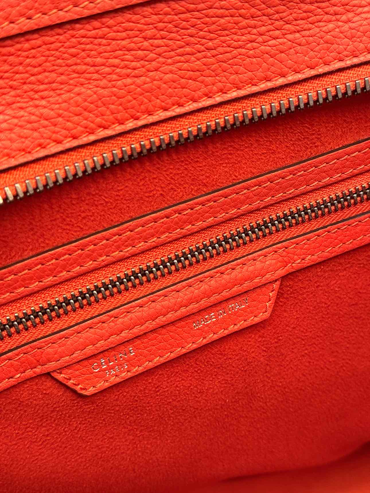CELINE Mini Luggage Red Top Handle