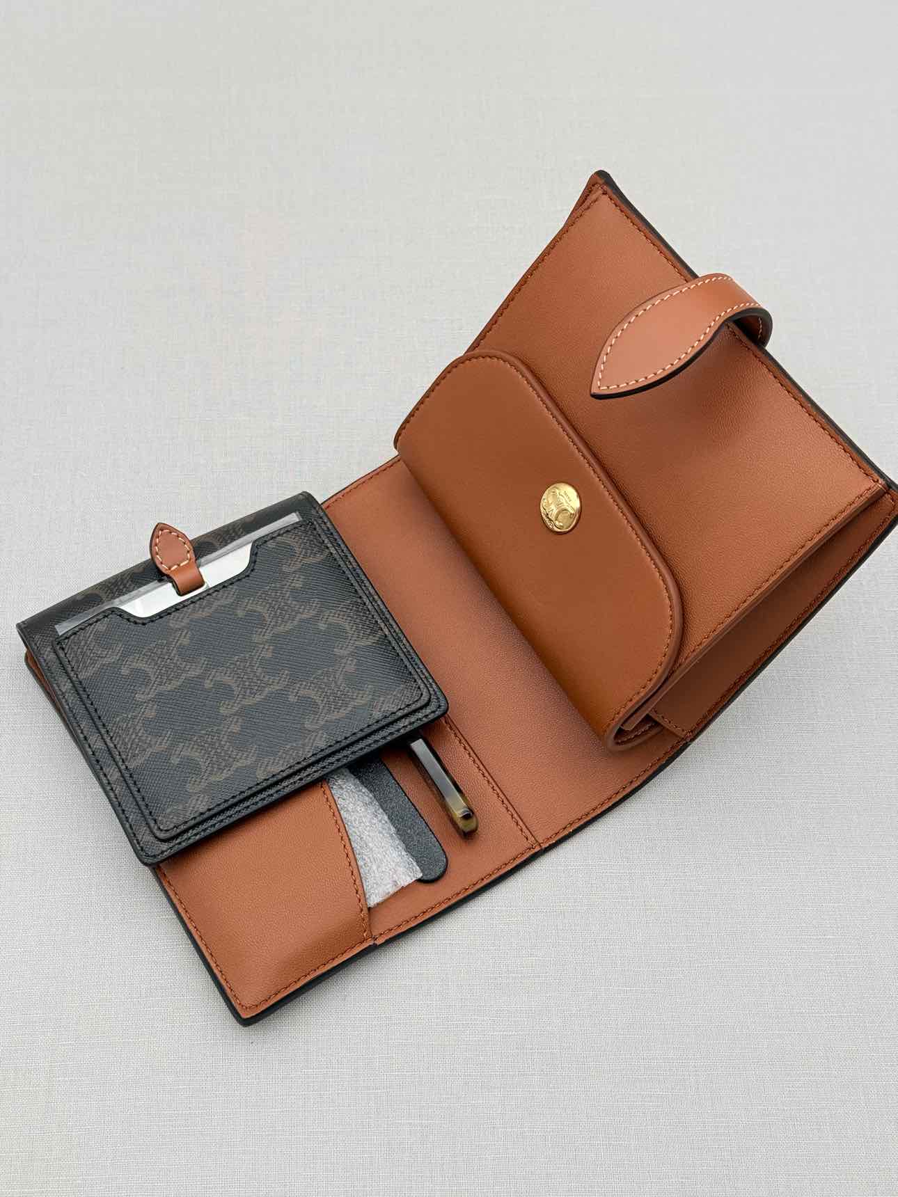 CELINE Triomphe Black & Tan Travel Kit