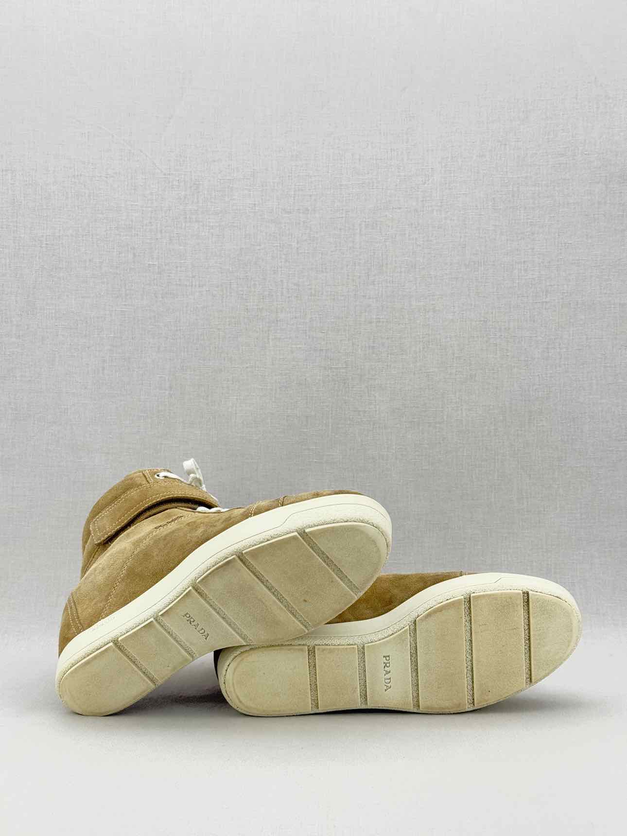 PRADA Beige Suede EU Shoe Size 38.5 Ankle Boots