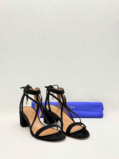AQUAZZURA Fiji Black Size EU 39.5 Heeled Sandals