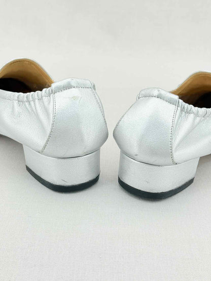 GUCCI Jordaan Silver Size EU 38.5 Loafers