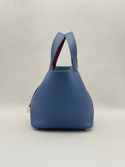 HERMES Picotin Bleu Agate Top Handle