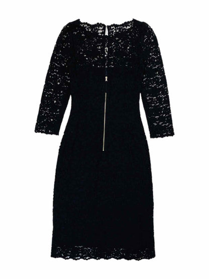 D & G Sheath Black Midi Dress