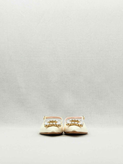 ROGER VIVIER Strass Cream Size EU 37 Flats