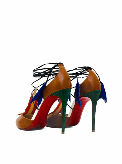 CHRISTIAN LOUBOUTIN Brown Multicolor Heeled Sandals 38