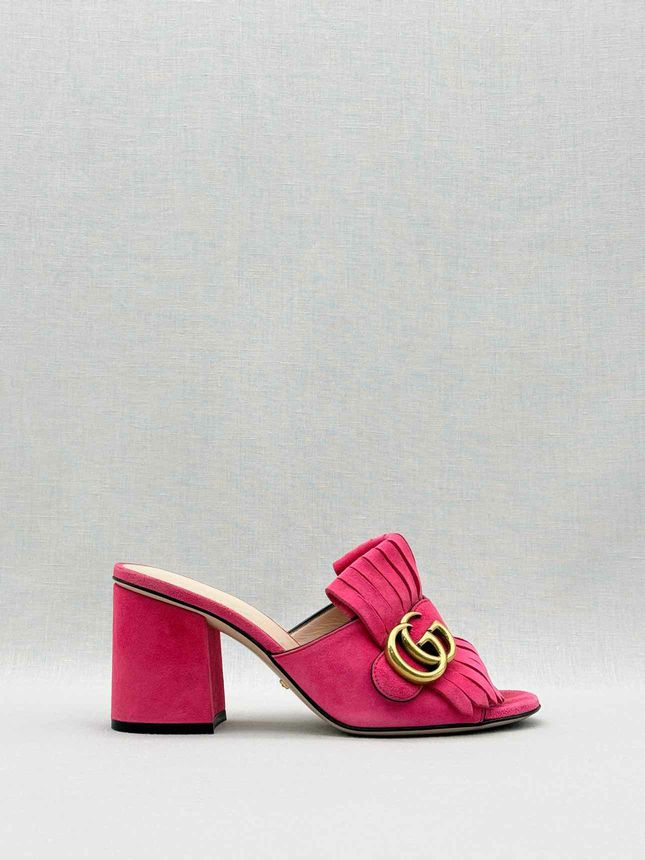 GUCCI GG Marmont Pink Size EU 35 Mules
