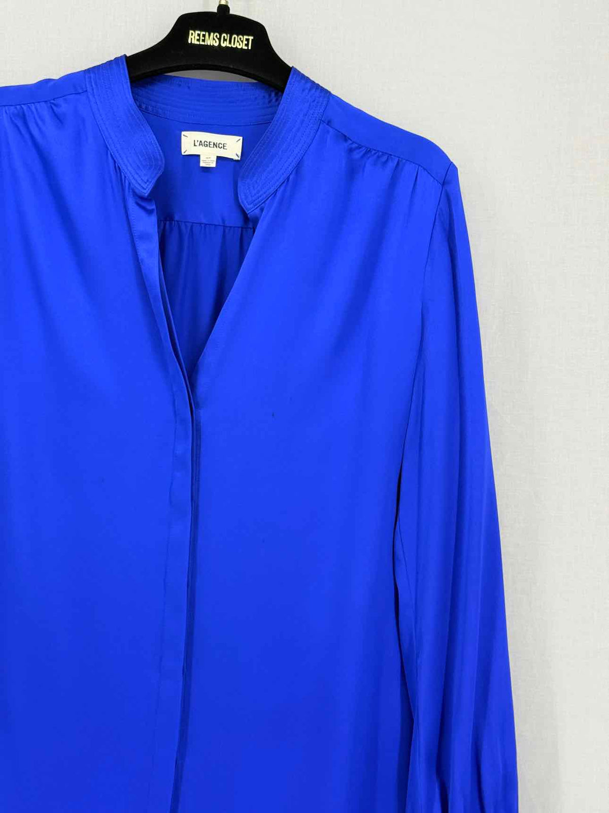 L'AGENCE Bianca Royal Blue Size Small Blouse