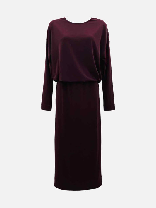 BY MALENE BIRGER Blouson Burgundy Midi Dress