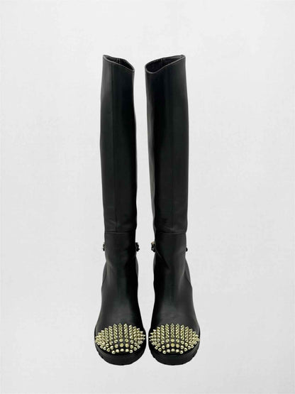 CHRISTIAN LOUBOUTIN Black Size EU 39 Knee High Boots
