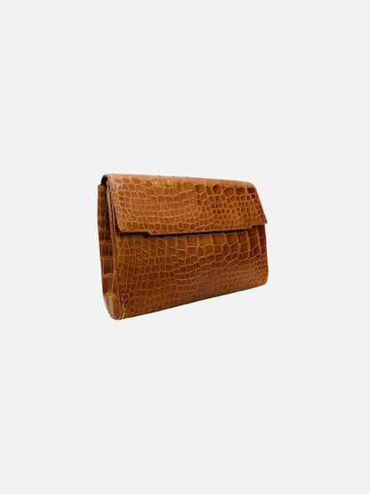 GUCCI Croc Tan Clutch