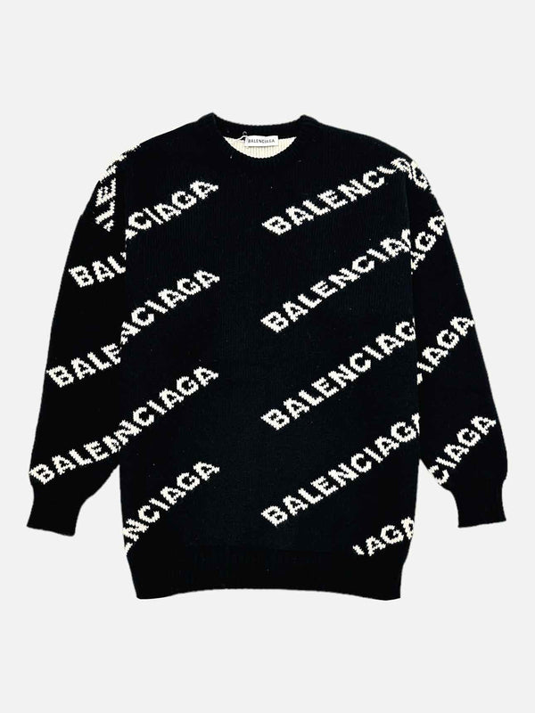 BALENCIAGA Black & White Size US 2 Sweater