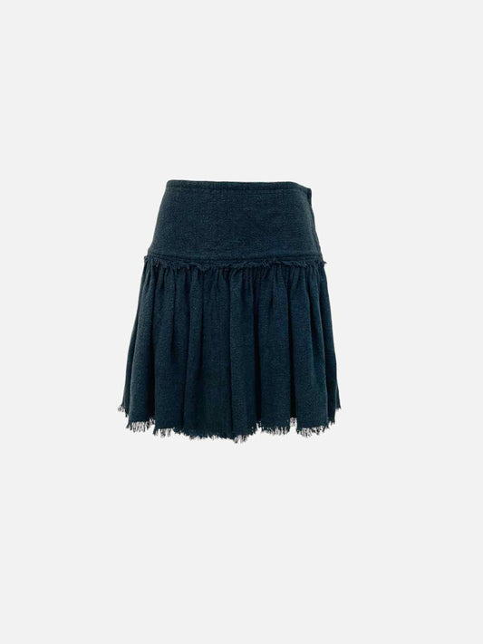 ISABEL MARANT ETOILE Flare Dark Green Mini Skirt