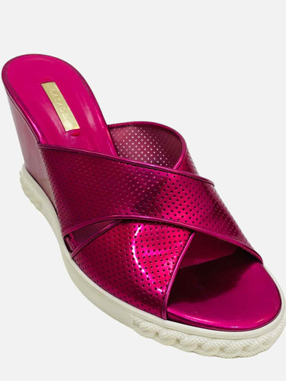 CASADEI Metallic Pink Wedges